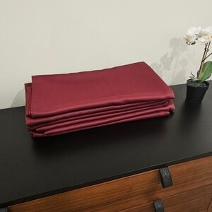 Burgundy Curtain Panels Set of 6 | 37” x 84” | Grommet Top